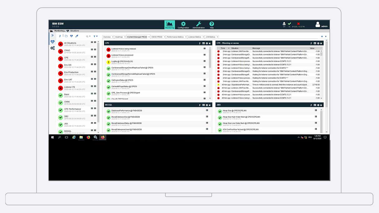 ECM System Monitor