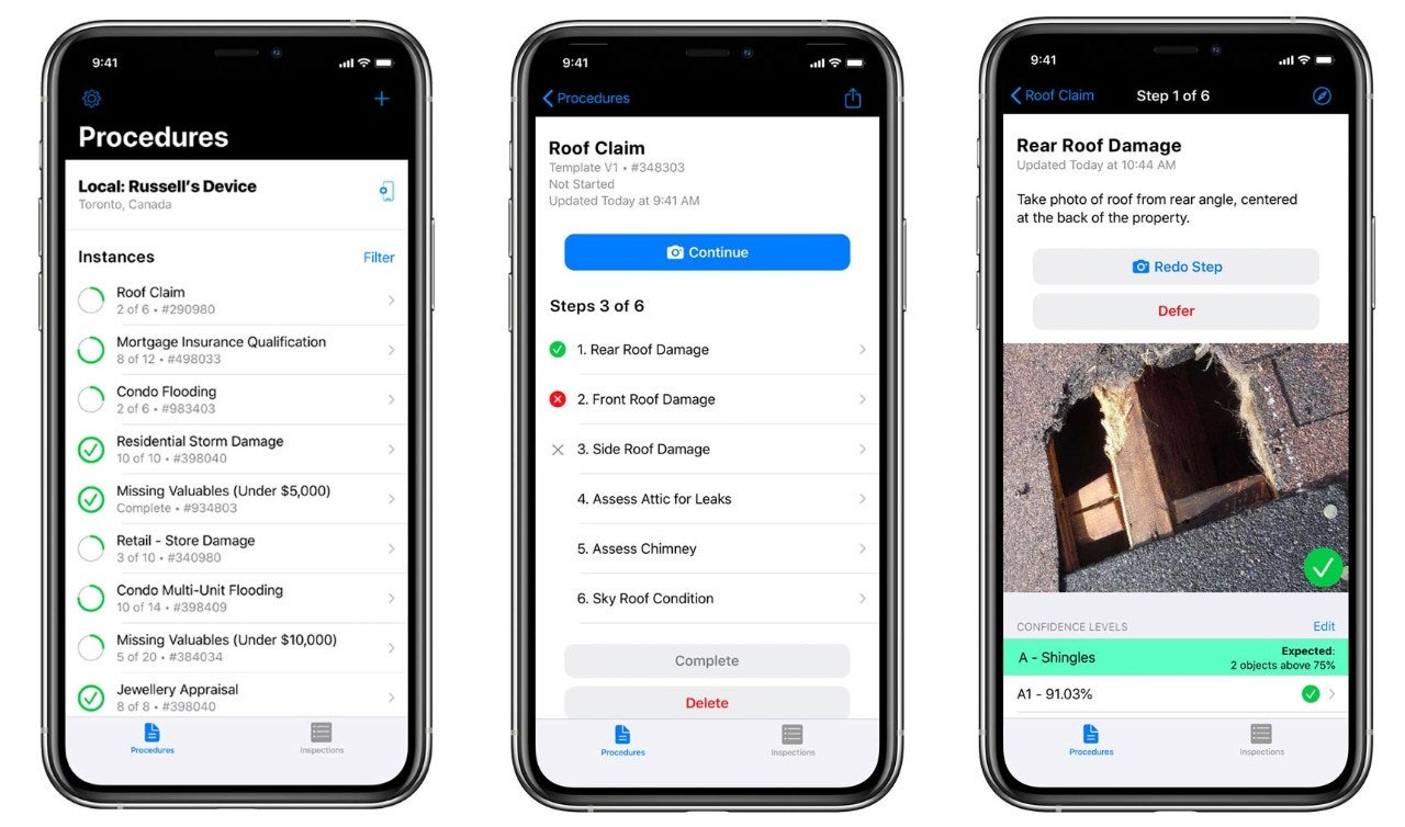Conduct inspections in real time on iPhone or iPad