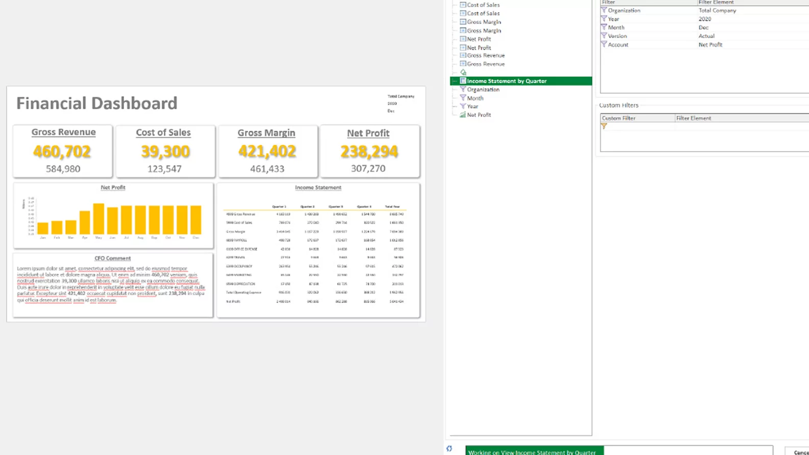 Create easy-to-update management reports